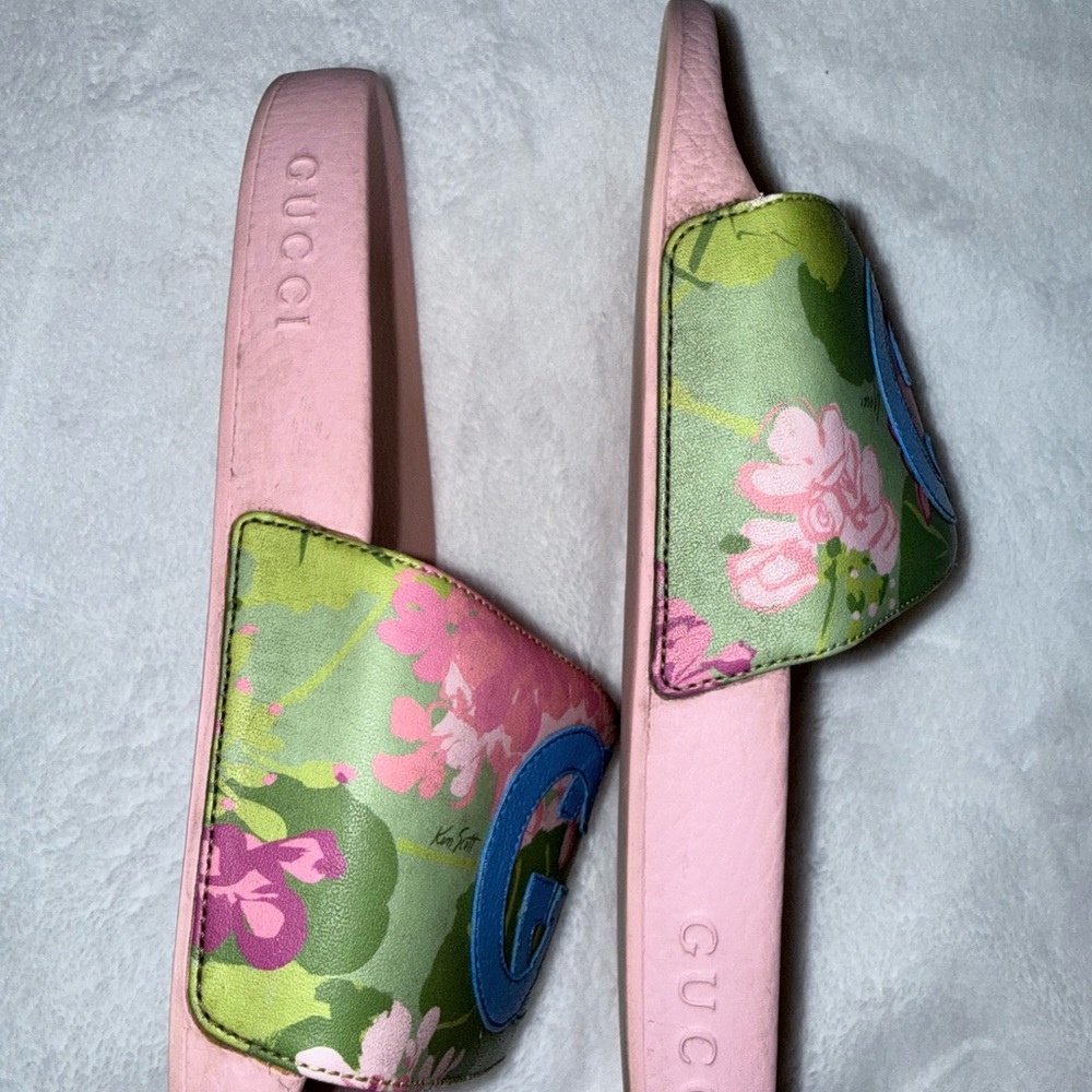 Gucci Ken Scott Print Floral Slide Sandal - Picture 3 of 4